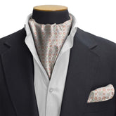 KALEIDOSCOPIC GEOMETRIC FUSION SILK CRAVAT & POCKET SQUARE SET